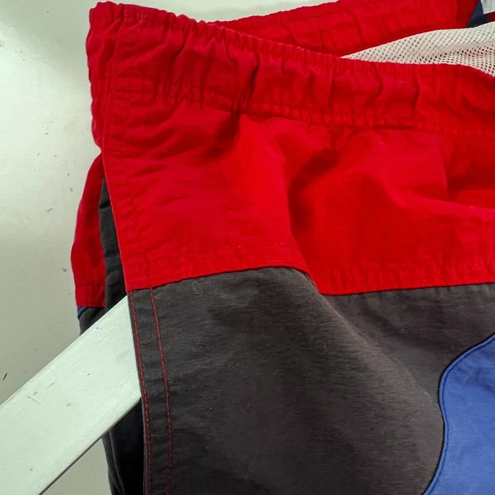 TOMMY HILFIGER Authentic Sailing Gear US/55 Mens Red Blue Swim‎ Shorts Trunks M
